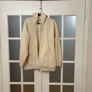 Arket Beige Zip-Up Hoodie